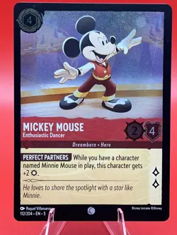 Mickey Mouse #112/204 Shimmering Skies Disney Lorcana NM Card - Image 1