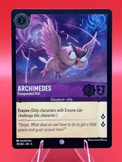 Archimedes #39/204 Shimmering Skies Disney Lorcana NM Card - Image 1