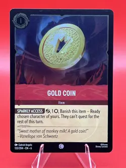 Gold Coin #133/204 Azurite Sea Disney Lorcana NM Card - Image 1
