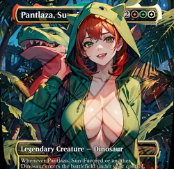 Pantlaza, Sun-Favored Anime Waifu Style Card For EDH and Playtest - Image 1