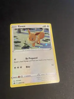 Pokemon TCG Eevee Black Star Promo SWSH190 Cosmos Holo Card - Image 3