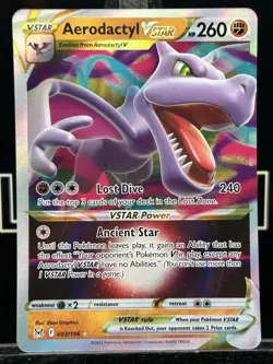 Aerodactyl VSTAR 093/196 Lost Origin Holo Rare Near Mint Pokemon Card - Image 3