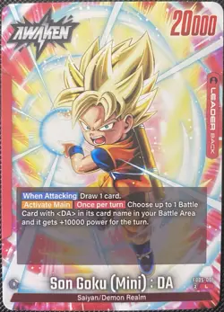 Son Goku (Mini) DA FB05-001 Leader Dragon Ball Super Card Game - DBZ Card - Image 1