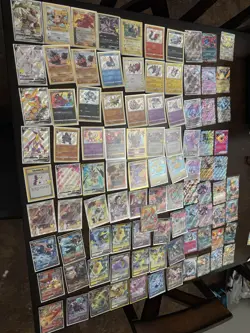 Pokemon Cards- 95 Card Mixed Mint Bulk Lot Guaranteed Full Art, Shinies, Vmax - Image 1
