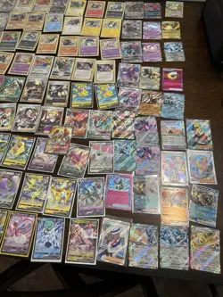 Pokemon Cards- 95 Card Mixed Mint Bulk Lot Guaranteed Full Art, Shinies, Vmax - Image 5