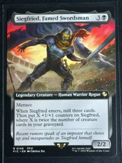 Magic the Gathering MTG Final Fantasy Siegfried Famed Swordsman Extended Art - Image 1