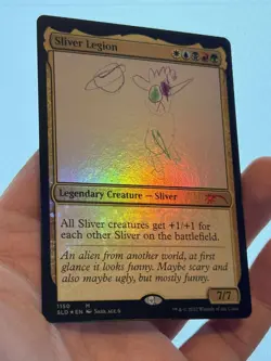 1X FOIL Sliver Legion ALTERNATE ART MINT MTG Magic Secret Lair Charity EDH #1150 - Image 2