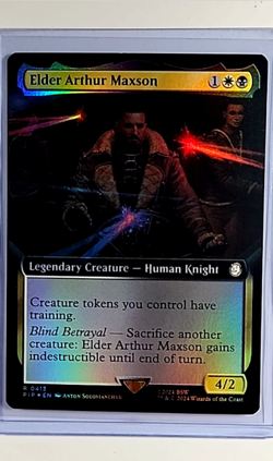 2024 MTG Magic the Gathering Fallout Extended Art Foil #413 Elder Arthur Maxson - Image 1