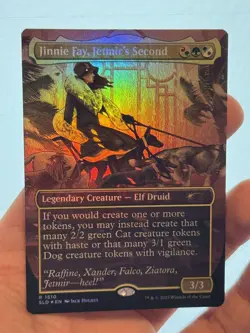 1X FOIL Jinnie Fay, Jetmir's Second BORDERLESS DOUBLE SIDED MINT MTG Magic SLD - Image 1
