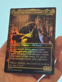 1X FOIL Jinnie Fay, Jetmir's Second BORDERLESS DOUBLE SIDED MINT MTG Magic SLD - Image 2