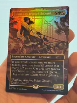 1X FOIL Jinnie Fay, Jetmir's Second BORDERLESS DOUBLE SIDED MINT MTG Magic SLD - Image 3