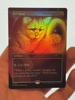 1X FOIL Sol Ring BORDERLESS DOUBLE SIDED MINT MTG Magic Secret Lair Cat Dog 1512 - Image 3