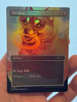 1X FOIL Sol Ring BORDERLESS DOUBLE SIDED MINT MTG Magic Secret Lair Cat Dog 1512 - Image 5