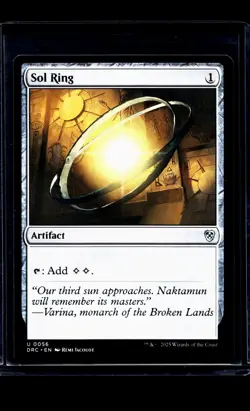 2025 MTG Magic The Gathering DRC Commander Aetherdrift #56 Sol Ring - Image 1