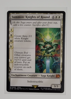 Final Fantasy MTG Magic Summon Knights of the Round Mythic Non-Foil Rare FIN - Image 1
