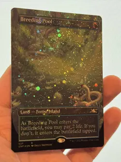 1X GALAXY FOIL Breeding Pool BORDERLESS MINT MTG Magic UNF Unfinity Shock CEDH - Image 2