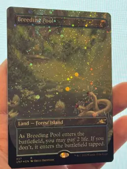 1X GALAXY FOIL Breeding Pool BORDERLESS MINT MTG Magic UNF Unfinity Shock CEDH - Image 4
