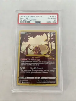 PSA 10 GEM MINT Pokemon Jynx Sword & Shield Silver Tempest Full Art TG04/TG30 - Image 1