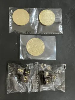 Pokemon TCG Zacian Premium Metal Coin, Metal Dice And Metal Condition Markers - Image 2