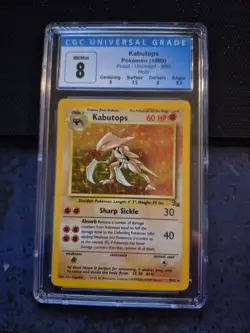 Pokemon (1999) Fossil Kabutops - 9/62 Holo CGC 8 NM/MINT - Image 1
