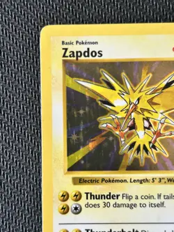 1999 Zapdos Shadowless #16 Holo Rare WOTC Pokemon LP+ - Image 3