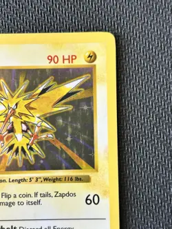 1999 Zapdos Shadowless #16 Holo Rare WOTC Pokemon LP+ - Image 4