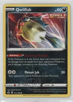 Qwilfish Pokemon Sword & Shield Chilling Reign #101 18bm - Image 1