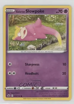 Galarian Slowpoke Pokemon Sword & Shield Chilling Reign #054 18bm - Image 1