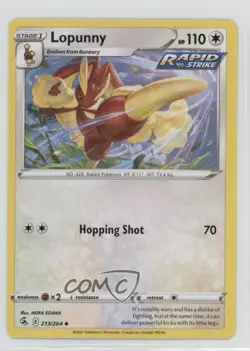 Lopunny Pokemon Sword & Shield Fusion Strike #213 18bm - Image 1