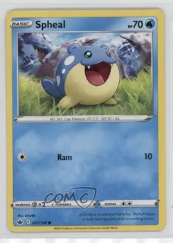 Spheal Pokemon Sword & Shield Chilling Reign #037 18bm - Image 1