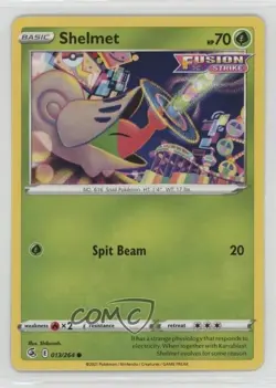 Shelmet Pokemon Sword & Shield Fusion Strike #013 18bm - Image 1