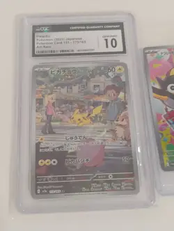 Pokemon Japanese Sealed Iono's Wattrel Promo/Pikachu AR CGC Graded Holo Cards - Image 2