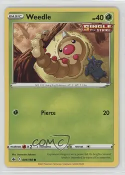 Weedle Pokemon Sword & Shield Chilling Reign #001 18bm - Image 1