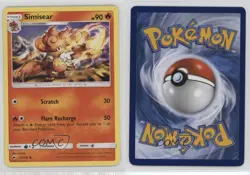 Simisear Pokemon Sun & Moon Burning Shadows #23 18bm - Image 3