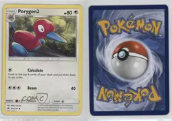 Porygon2 Pokemon Sun & Moon Burning Shadows #104 18bm - Image 3