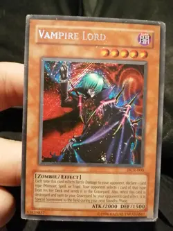 Yugioh Vampire Lord DCR-000 Secret Rare Eng - Image 1