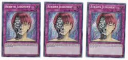 Yugioh - Rebirth Judgment BROL-EN012 1st ed Secret Rare x3 - Image 1