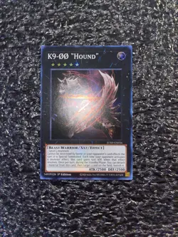 Yugioh K9-OO "Hound" JUSH-EN036 Super Rare 1st Edition Near Mint - Image 1