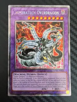 Yugioh Chimeratech Overdragon RA03-EN166 Platinum Secret Rare 1st Edition NM - Image 1