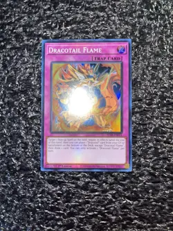 Yugioh Dracotail Flame JUSH-EN011 Super Rare 1st Edition Near Mint - Image 1