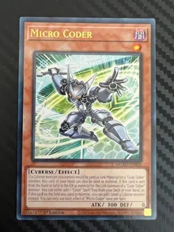 YuGiOh Micro Coder MGED-EN102 1st Ed Rare VLP - Image 1