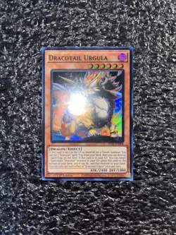 Yugioh Dracotail Urgula JUSH-EN004 Super Rare 1st Edition Near Mint - Image 1