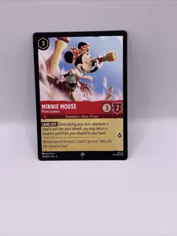 120/204 MINNIE MOUSE PIRATE LOOKOUT AZURITE SEA SUPER RARE DISNEY LORCANA CARD - Image 1