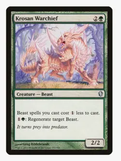 Krosan Warchief #155 Commander (C13) Magic Card in Protective Sleeve - Image 1