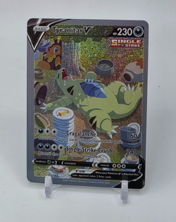 Custom SPARKLING HOLO Tyranitar V Card Pokemon Card READ DESCRIPTION BELOW - Image 1