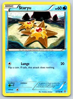 Staryu - XY Primal Clash 32/160 Common Tomokazu Komiya Pokemon Card NM - Image 1