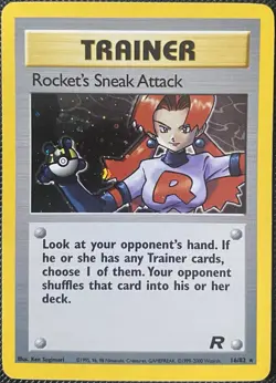 Rocket's Sneak Attack 16/82 Team Rocket Holo - Pokemon Card - Image 1