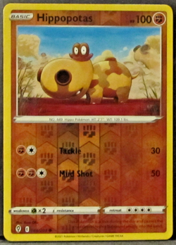 1 POKEMON CARD TCG/HIPPOPOTAS/084/203/REVERSE HOLO/COMMON/2021 - Image 1