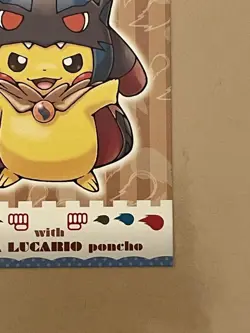 Poncho Pikachu Mega Lucario Poncho Business Card Pokemon Card Japanese - Image 5