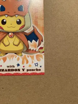 Pokemon Center Poncho Pikachu Business Card Mega Charizard Y Pokemon - Image 5